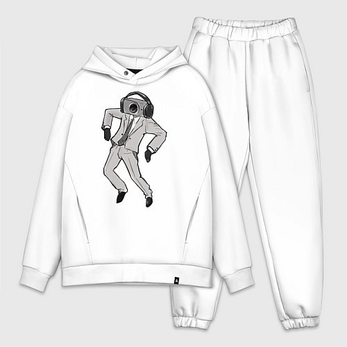 Мужской костюм оверсайз Camera man / Белый – фото 1