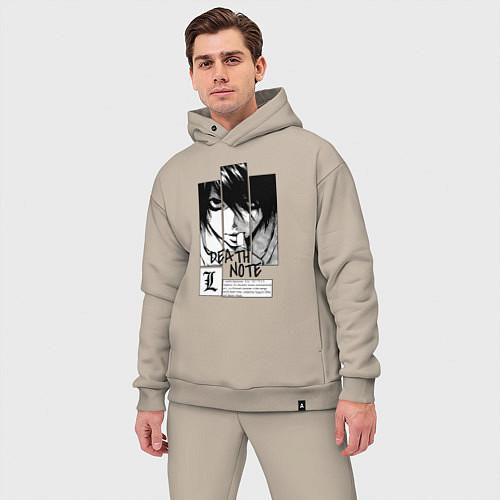 Мужской костюм оверсайз Death Note - L / Миндальный – фото 3