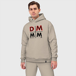 Мужской костюм оверсайз Depeche Mode - Memento Mori Logo DM, цвет: миндальный — фото 2
