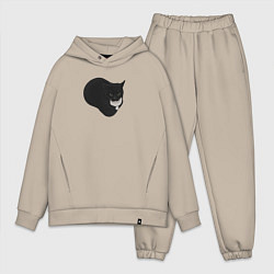 Мужской костюм оверсайз Maxwell cat, цвет: миндальный