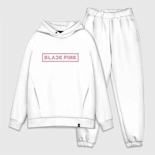 Мужской костюм оверсайз Black pink - logotype - South Korea / Белый – фото 1