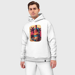 Мужской костюм оверсайз Rum time, цвет: белый — фото 2