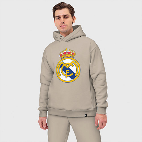 Мужской костюм оверсайз Real madrid fc sport / Миндальный – фото 3