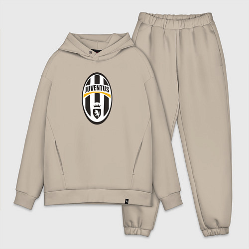 Мужской костюм оверсайз Juventus sport fc / Миндальный – фото 1