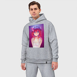 Мужской костюм оверсайз Anime Girl refflex, цвет: меланж — фото 2