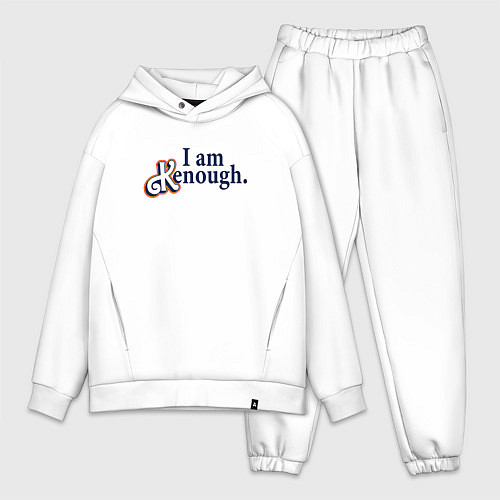 Мужской костюм оверсайз I am kenough - барби / Белый – фото 1