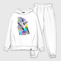 Мужской костюм оверсайз Русская Кибердеревня, цвет: белый