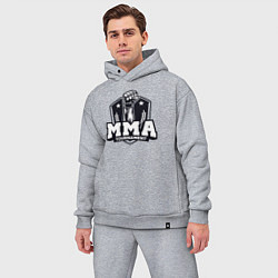 Мужской костюм оверсайз Турнир MMA, цвет: меланж — фото 2