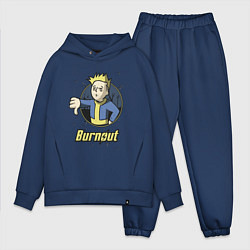 Мужской костюм оверсайз Burnout - vault boy, цвет: тёмно-синий