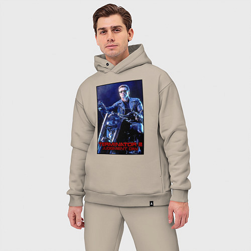 Мужской костюм оверсайз T2 - Arnold / Миндальный – фото 3