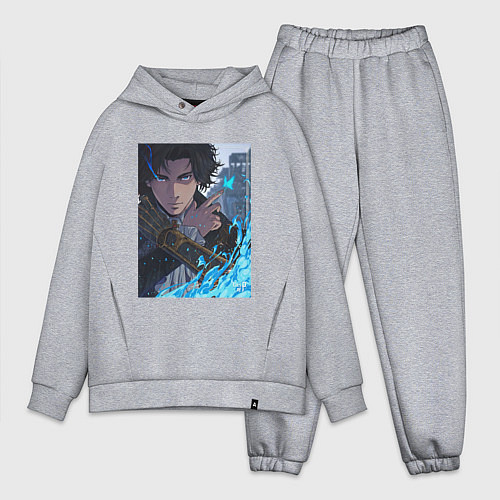 Мужской костюм оверсайз Портрет - Lies of P / Меланж – фото 1