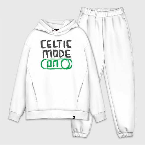 Мужской костюм оверсайз Включен режим Селтикс / Белый – фото 1