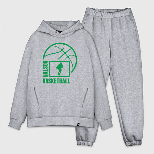 Мужской костюм оверсайз Boston basketball / Меланж – фото 1