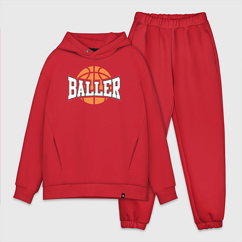 Мужской костюм оверсайз Baller style / Красный – фото 1