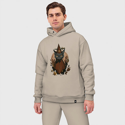 Мужской костюм оверсайз Мэй Боровски в костюме / Миндальный – фото 3