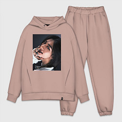 Мужской костюм оверсайз Hyunjin Rock Star Stray Kids, цвет: пыльно-розовый
