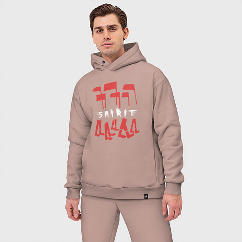 Мужской костюм оверсайз Depeche Mode - Spirit tour merch / Пыльно-розовый – фото 3
