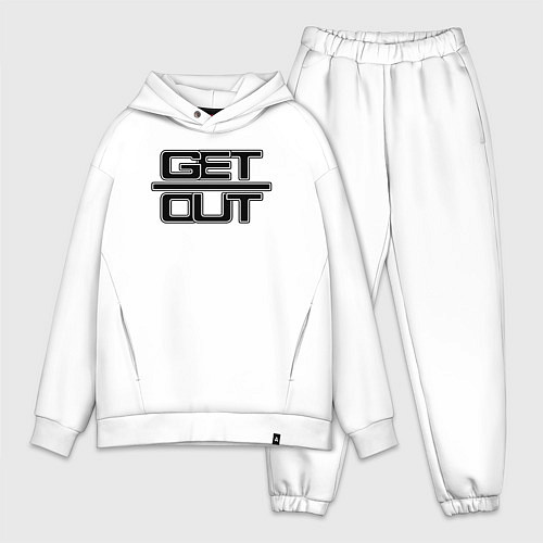 Мужской костюм оверсайз Get out black / Белый – фото 1