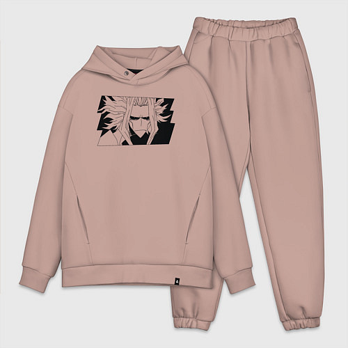 Мужской костюм оверсайз Всемогущий моя геройская академия / Пыльно-розовый – фото 1