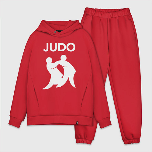 Мужской костюм оверсайз Warriors judo / Красный – фото 1