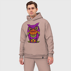 Мужской костюм оверсайз Purple owl, цвет: пыльно-розовый — фото 2