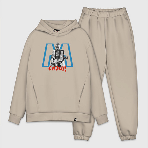 Мужской костюм оверсайз Depeche Mode - Martin Gore guitar / Миндальный – фото 1