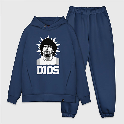 Мужской костюм оверсайз Dios Diego Maradona / Тёмно-синий – фото 1