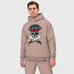 Мужской костюм оверсайз Одноглазый роджер, цвет: пыльно-розовый — фото 2