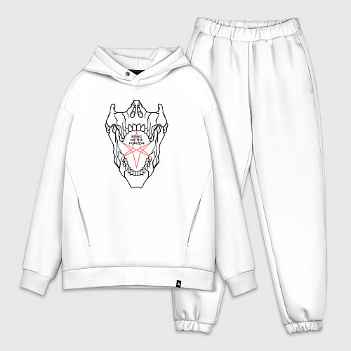 Мужской костюм оверсайз Bring Me the Horizon - logo / Белый – фото 1