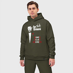 Мужской костюм оверсайз Дон Симеоне, цвет: хаки — фото 2