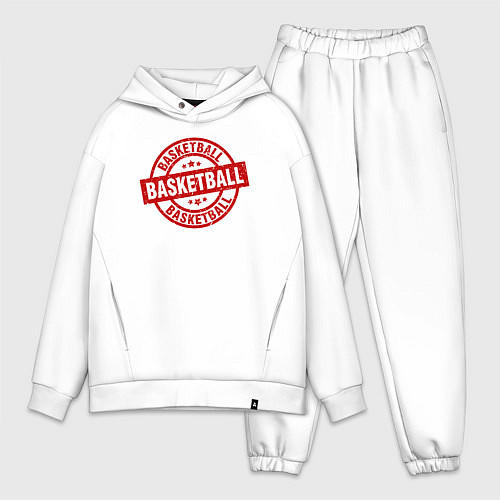 Мужской костюм оверсайз Basket red / Белый – фото 1