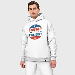Мужской костюм оверсайз Трампа в президенты, цвет: белый — фото 2
