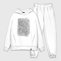 Мужской костюм оверсайз Белый шум прямоугольник, цвет: белый