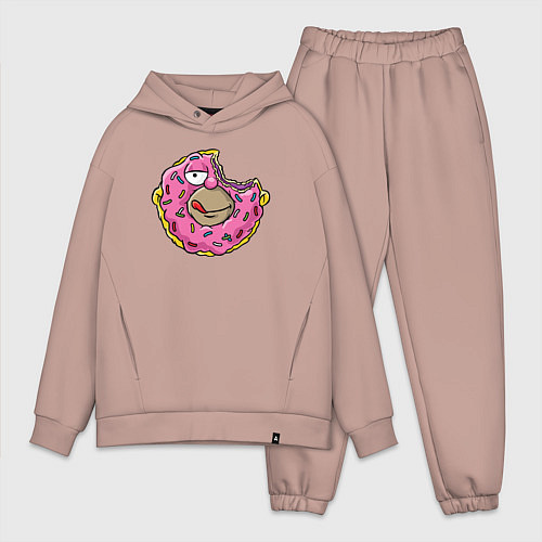 Мужской костюм оверсайз Homer donut / Пыльно-розовый – фото 1