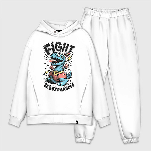 Мужской костюм оверсайз Fight Light / Белый – фото 1