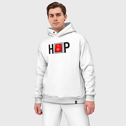 Мужской костюм оверсайз Hip Hop выключатель, цвет: белый — фото 2