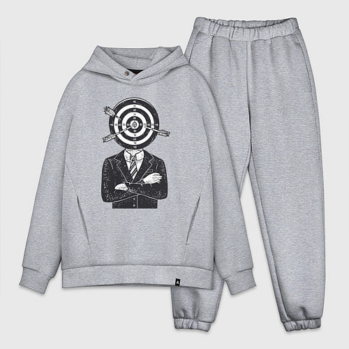 Мужской костюм оверсайз Человек дартс / Меланж – фото 1