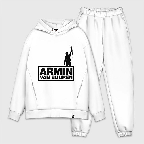 Мужской костюм оверсайз Armin van buuren / Белый – фото 1