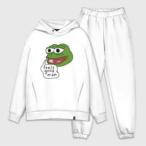 Мужской костюм оверсайз Pepe feels good man / Белый – фото 1