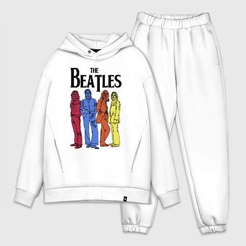 Мужской костюм оверсайз The Beatles all / Белый – фото 1