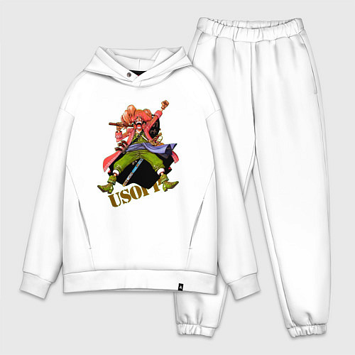 Мужской костюм оверсайз Уссоп из аниме One Piece / Белый – фото 1