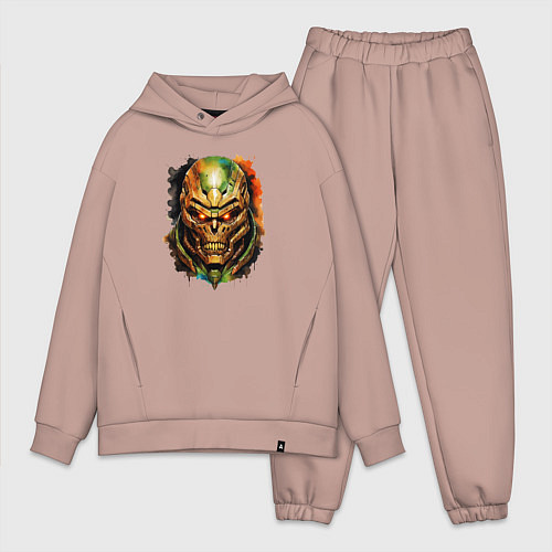 Мужской костюм оверсайз Doom slayer skull / Пыльно-розовый – фото 1