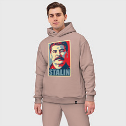 Мужской костюм оверсайз Face Stalin, цвет: пыльно-розовый — фото 2