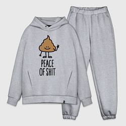 Мужской костюм оверсайз Peace of shit, цвет: меланж