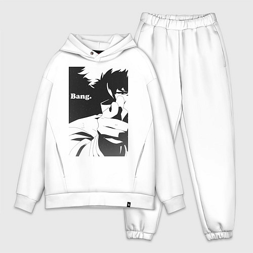 Мужской костюм оверсайз Ковбой Бибоп Спайк Шпигель / Белый – фото 1