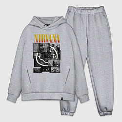 Мужской костюм оверсайз Nirvana kurt krist dave, цвет: меланж
