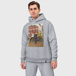 Мужской костюм оверсайз Красные кирпичи, цвет: меланж — фото 2