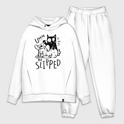Мужской костюм оверсайз Umm he slipped, цвет: белый