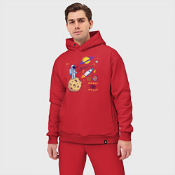 Мужской костюм оверсайз Путь космонавта, цвет: красный — фото 2