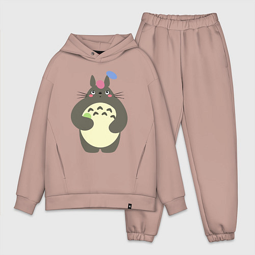 Мужской костюм оверсайз Totoro game / Пыльно-розовый – фото 1